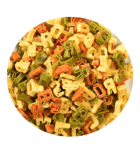 Pâtes Alphabet 3 couleurs 500g