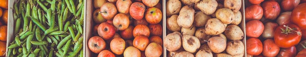 Le marché - légumes et fruits frais de saison